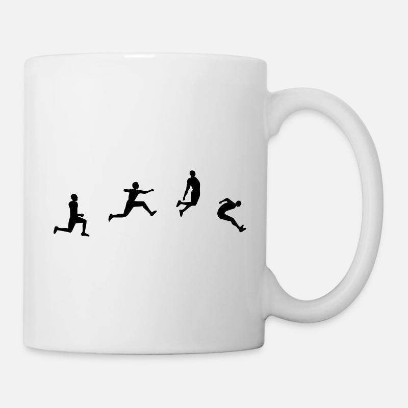 saut en longueur - Mug blanc - blanc