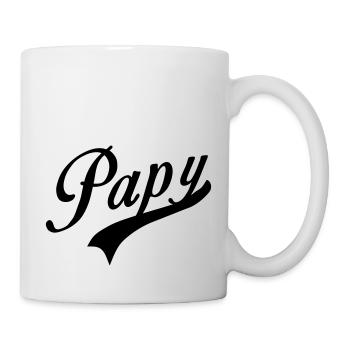 papy logo - Mug blanc - blanc - Droite