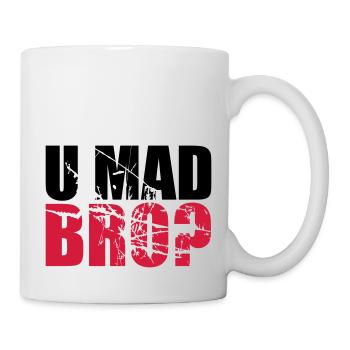 Logo U Mad BRO - Mug - white - Right