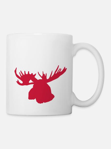 elch - moose - elk - kanada - canada - Tasse - Weiß