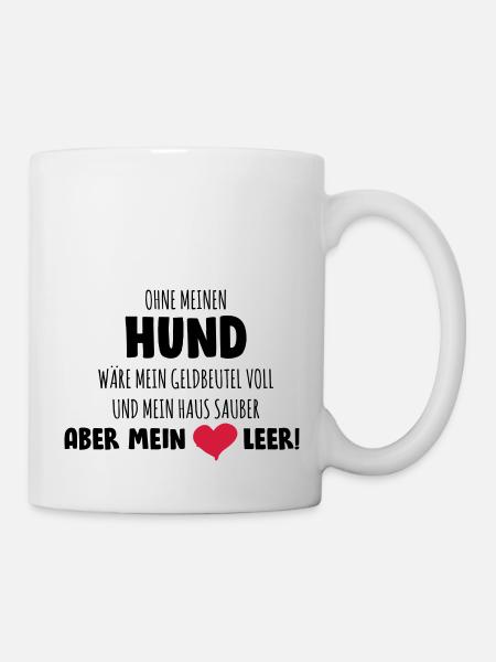 Leeres Herz ohne Hund - Tasse - Weiß