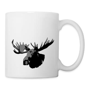 elch - elk - moose - jagd - jäger - Tasse - Weiß - Rechts