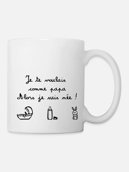 voulais_papa - Mug blanc - blanc