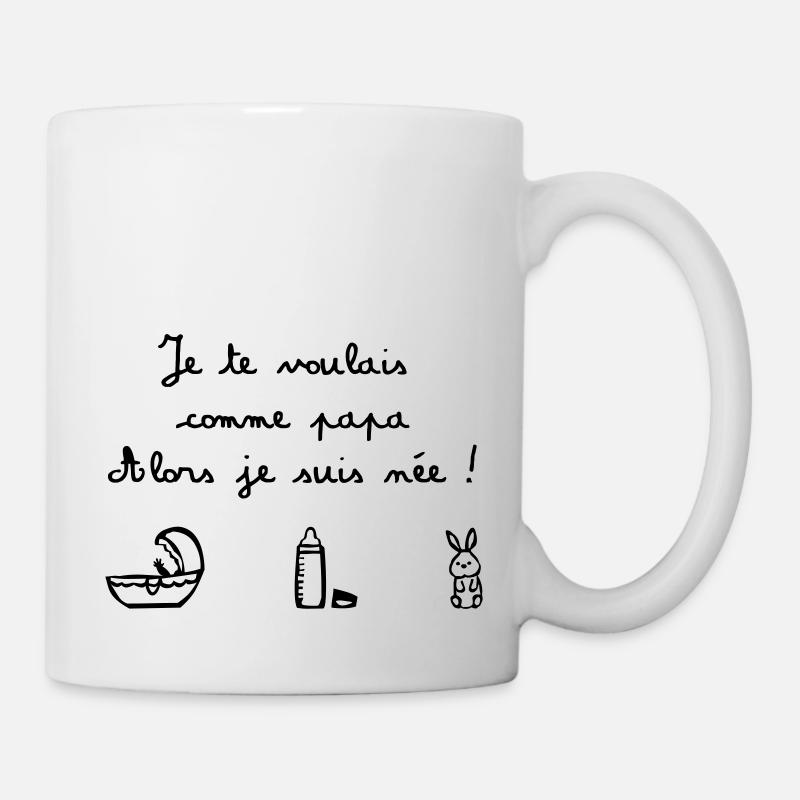 voulais_papa - Mug blanc - blanc