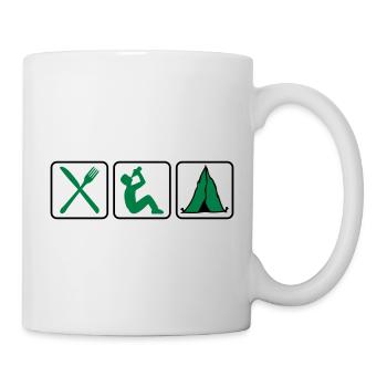 Eat Drink camp tent tents drinking alcohol beer pa - Mug - white - Right