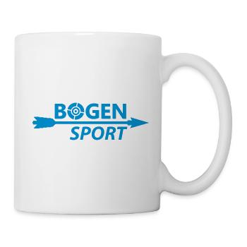 Bogensport (Schriftzug & Pfeil) - Tasse - Weiß - Rechts