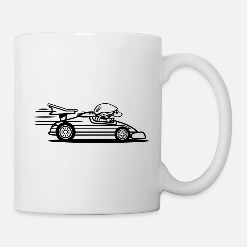 Rennwagen witzig - Tasse - Weiß