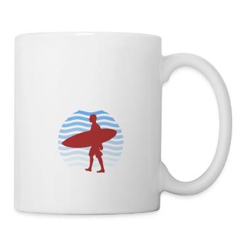 Surfer - Surfen - Surfergirl - Tasse - Weiß - Rechts