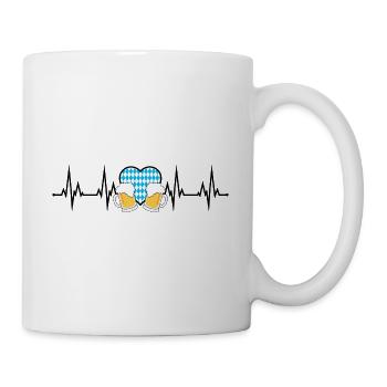 Bavaria Heartbeat ECG Beer Blue White - Mug - white - Right