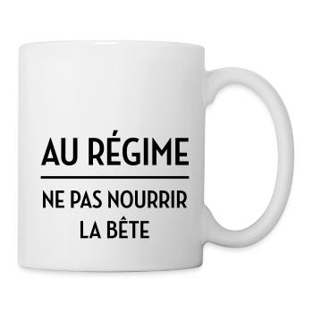 Régime - Diète - Gros - Grosse - Humour - Marrant - Mug blanc - blanc - Droite