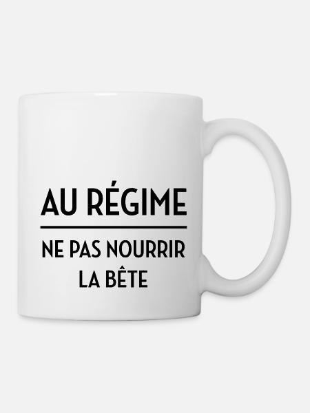 Régime - Diète - Gros - Grosse - Humour - Marrant - Mug blanc - blanc