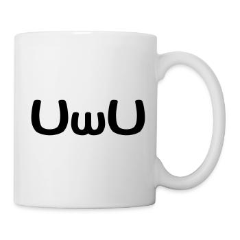 Émoticône UwU Happy Anime Face - Mug blanc - blanc - Droite