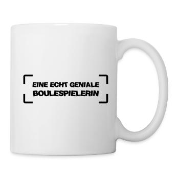 Boulespieler / Boulespielerin / Petanque / Boule - Tasse - Weiß - Rechts