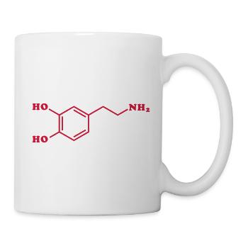 Dopamine Molecular Chemical Formula - Mug - white - Right