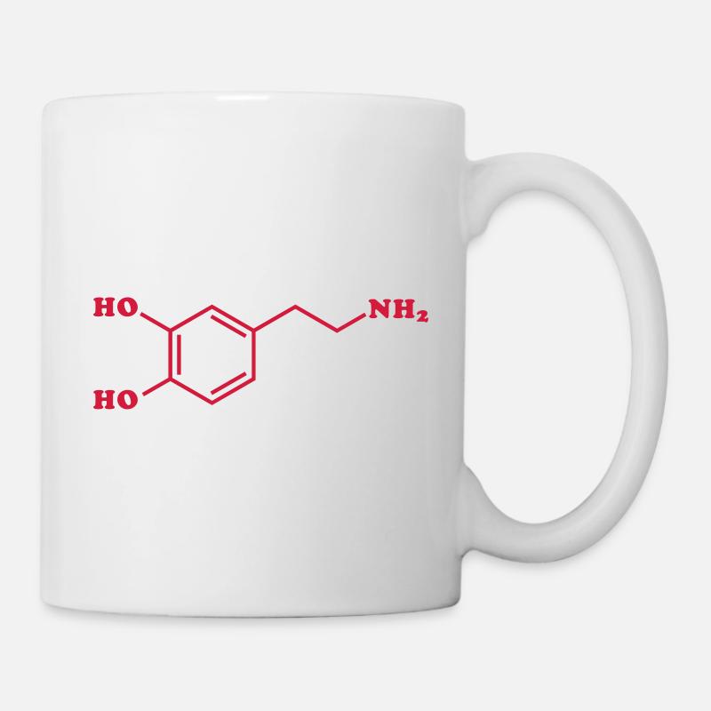 Chemische Molekülformel von Dopamin - Tasse - Weiß