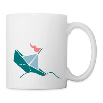 Sinking paper boat / paper titanic (3C) - Mug - white - Right