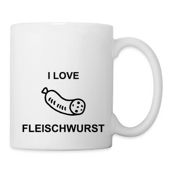 I Love Fleischwurst - Tasse - Weiß - Rechts