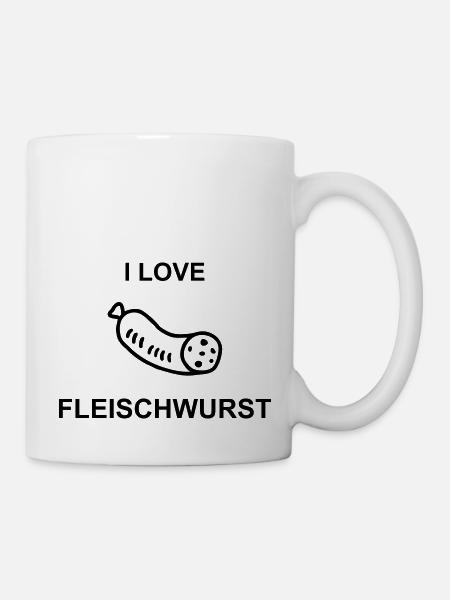 I Love Fleischwurst - Tasse - Weiß