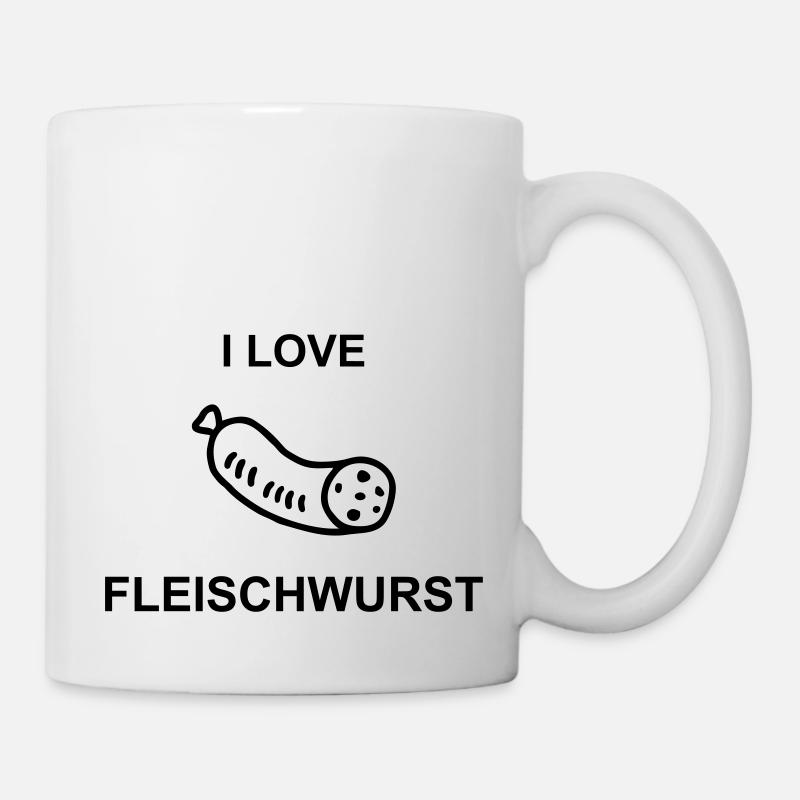 I Love Fleischwurst - Tasse - Weiß