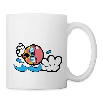 Smiley Swimming - Tasse - Weiß - Rechts