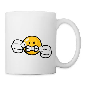 Smiley Anger Fury - Tasse - Weiß - Rechts