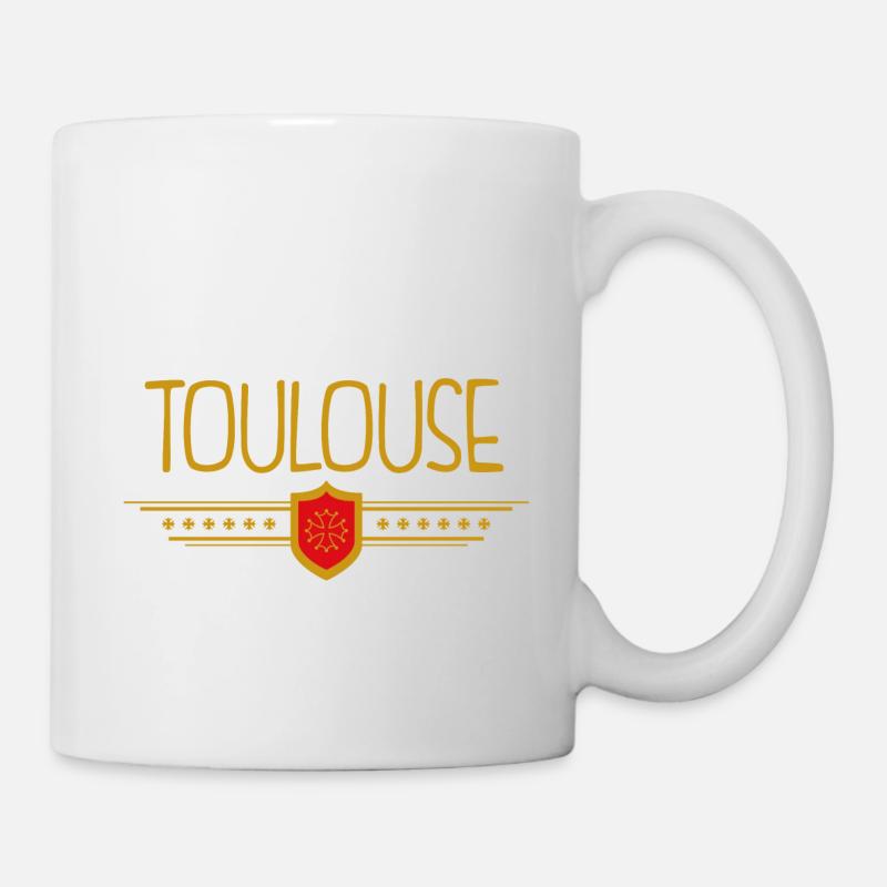 Midi Pyrénées Toulouse écusson - Mug blanc - blanc