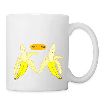 Zwei Lustige Bananen - Tasse - Weiß - Rechts