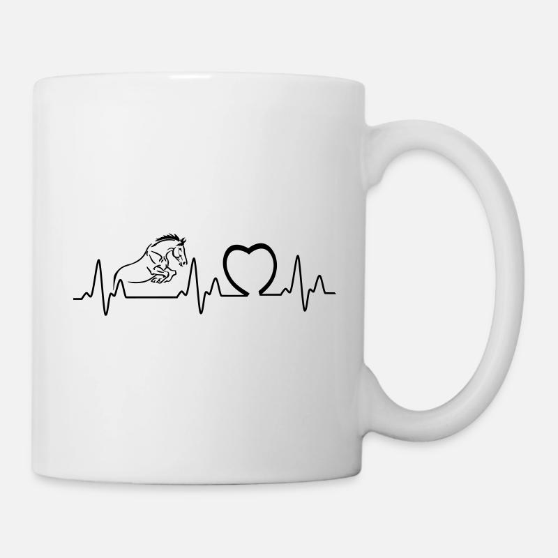 Battement de coeur avec heart3 - Mug blanc - blanc