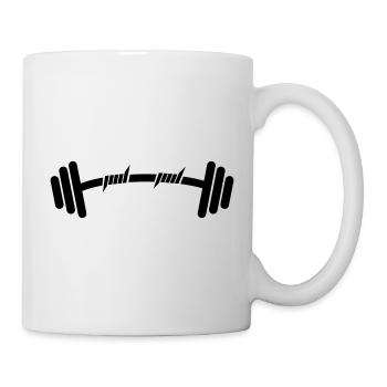 bodybuilder weight - Mug - white - Right