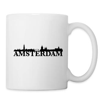 Amsterdam Netherlands skyline gift idea - Mug - white - Right