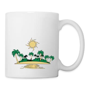 Island holiday sea sun - Mug - white - Right