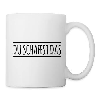 Du schaffst das - Linie - Tasse - Weiß - Rechts