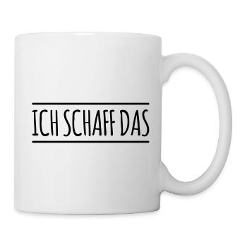 Ich schaff das - Linie - Tasse - Weiß - Rechts