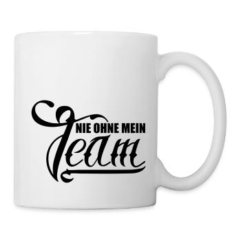 mein team nie ohne - Tasse - Weiß - Rechts