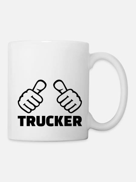 Trucker - Mug blanc - blanc
