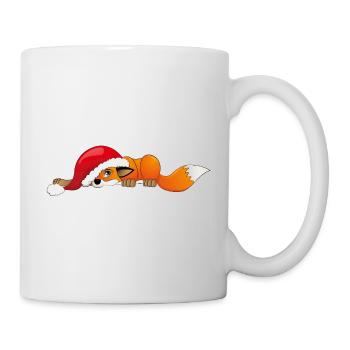 Renard avec chapeau de Noël - Mug blanc - blanc - Droite
