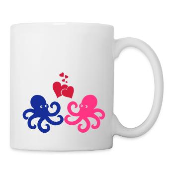 kraken_in_love_02 - Tasse - Weiß - Rechts