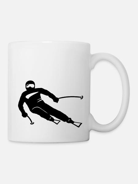 Winter - Skifahrer - Tasse - Weiß