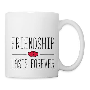 friendship lasts forever hearts - Tasse - Weiß - Rechts