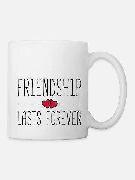friendship lasts forever hearts - Tasse - Weiß