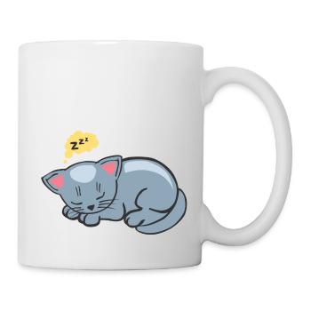 chat dort dormir ronron zzz dessin 2702 - Mug blanc - blanc - Droite