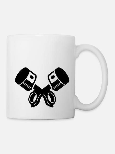 Kolben - Tasse - Weiß
