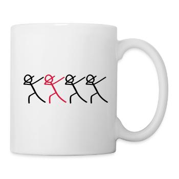 dabbing team figures - Tasse - Weiß - Rechts
