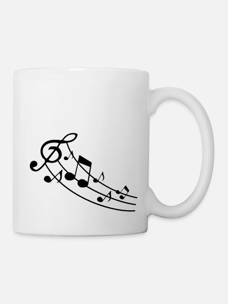 music design musiknote - Tasse - Weiß