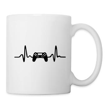 Gaming Herzschlag - Mug blanc - blanc - Droite