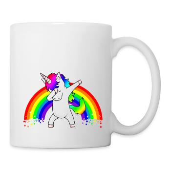 Dabbing Unicorn Regenbogen Dab Dance Einhorn Kind - Mug - white - Right