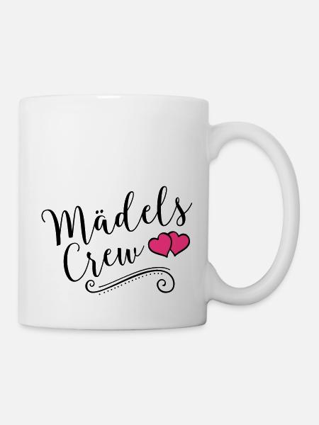maedels crew heart - Tasse - Weiß