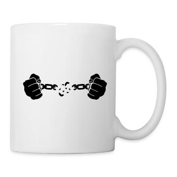 hand_kette_1 - Tasse - Weiß - Rechts
