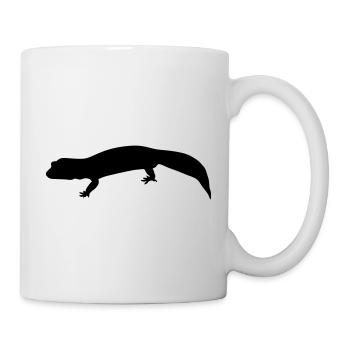 gecko silhouette - Tasse - Weiß - Rechts