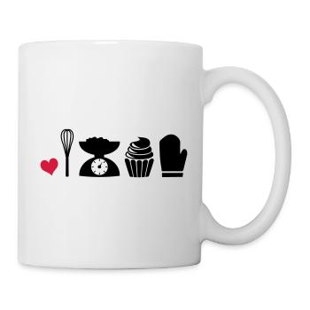 faire cuire au four - Mug blanc - blanc - Droite